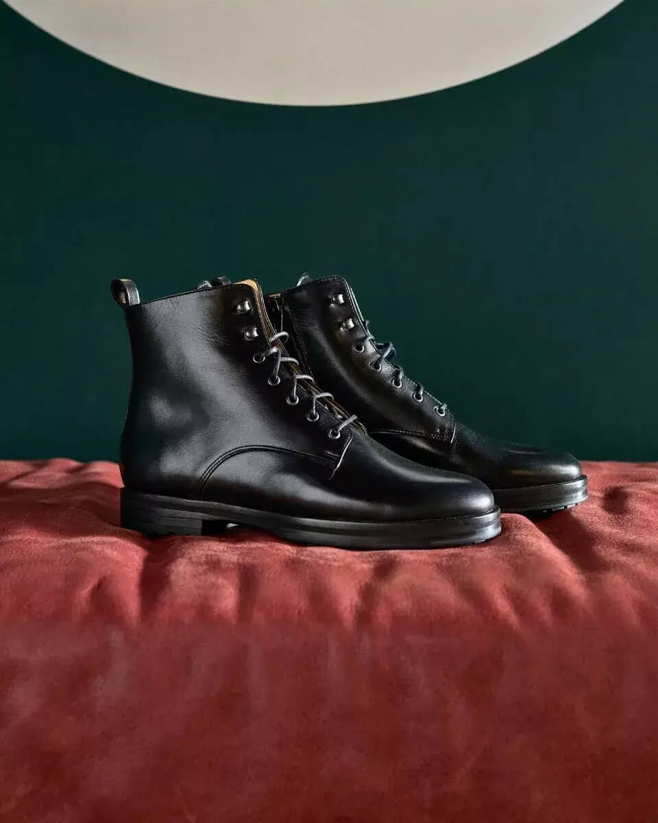 Black Women Ankle Boots | Lace-up Women Boots | In Corio