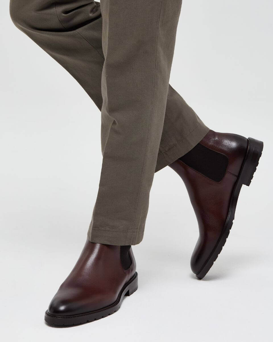 Bottes Chelsea Pour Homme En Cuir - Fermeture Zip Latérale, Style Classique Pour Ville Décontracté Ou Formel